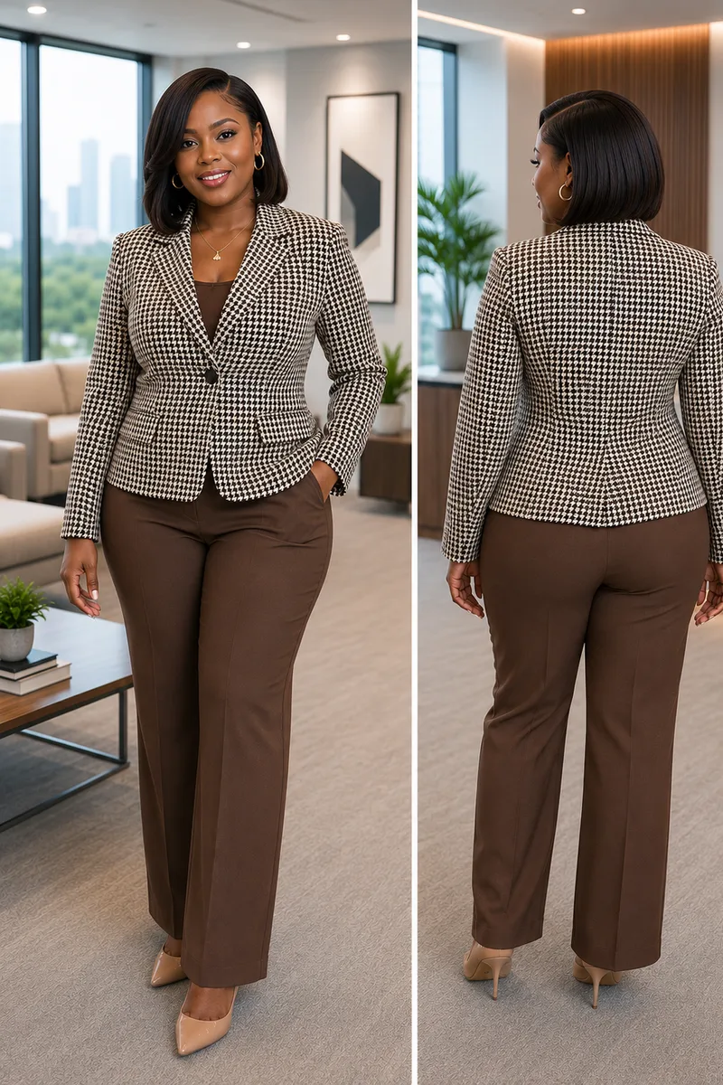 Chestnut Brown Trouser Suit